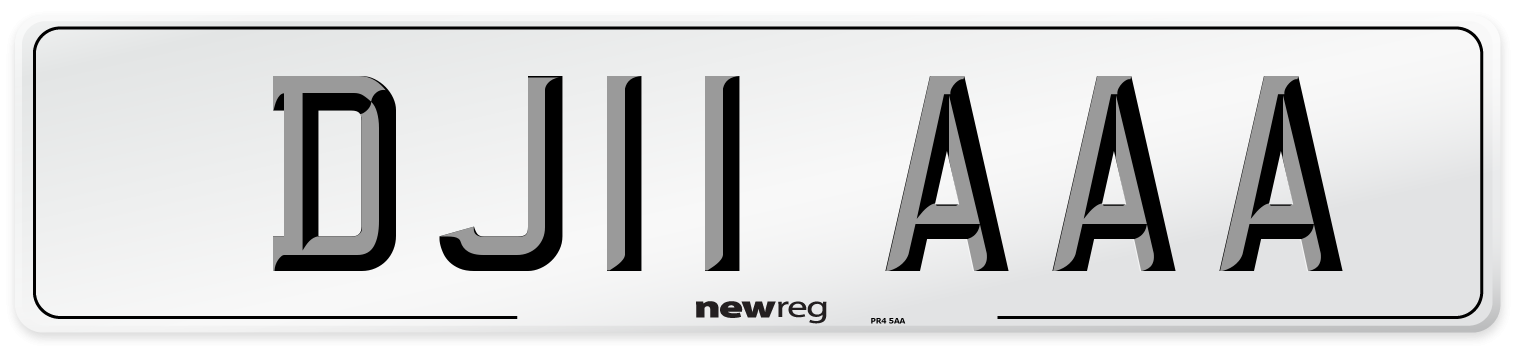 DJ11 AAA Number Plate from New Reg